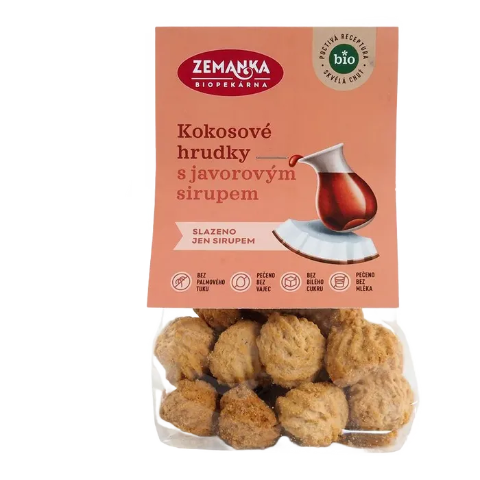 Biopekárna Zemanka kokosky s javorovým sirupem 100g BIO